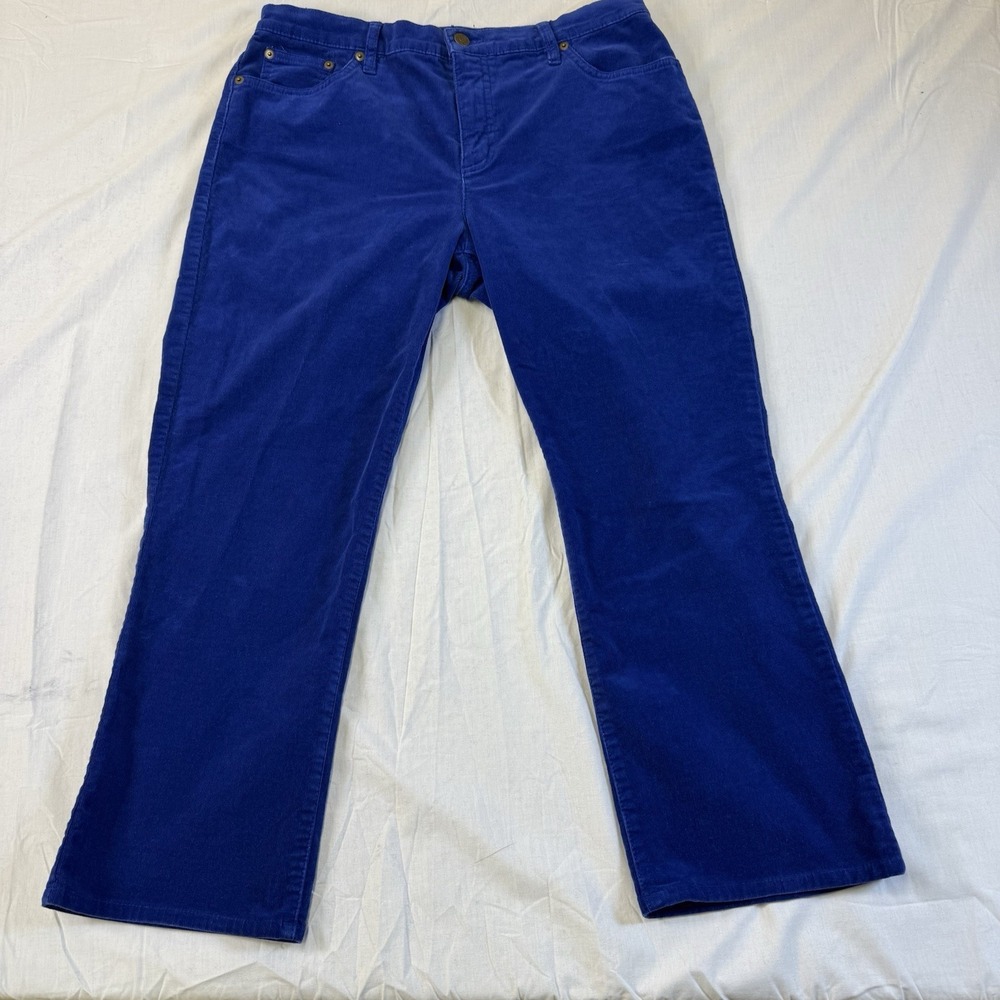 Lauren Ralph Lauren Women's Corduroy Blue Jeans‎ 14P 32 X 25  Classic Straight